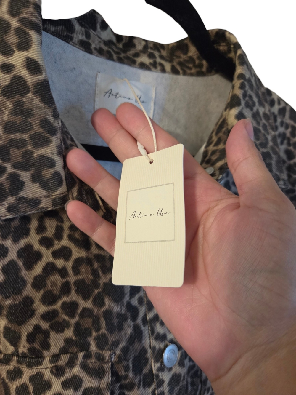 Leopard print collared jacket - Picture 4 of 8